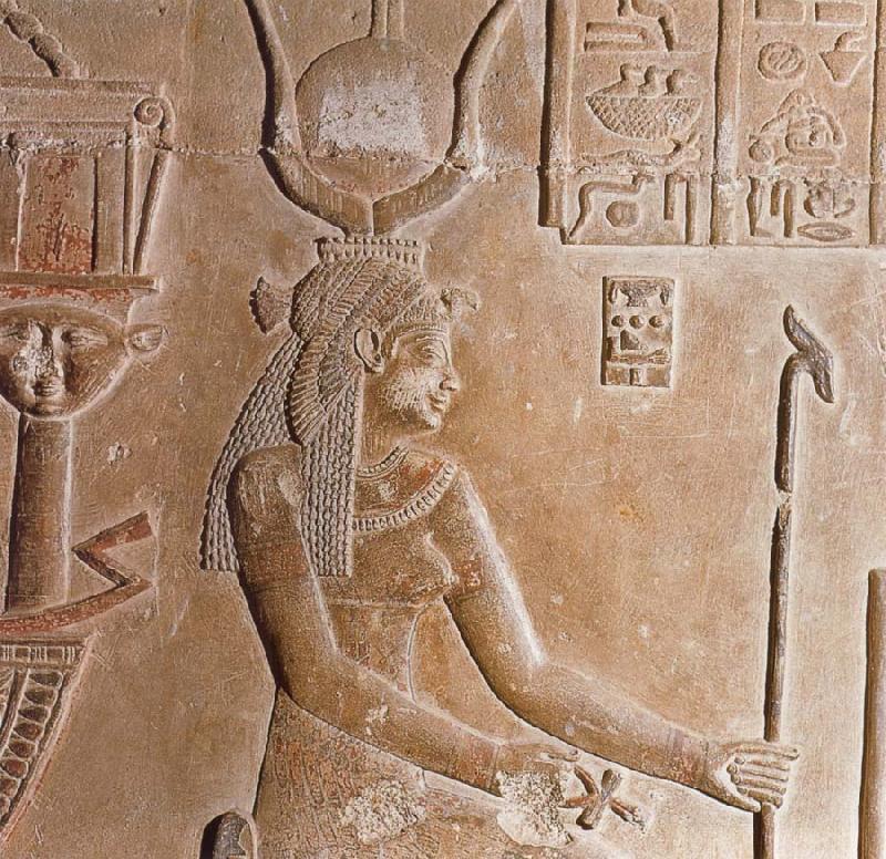 unknow artist Kleopatra VII. ,Relief,Dendera,Agypten Sweden oil painting art